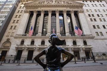 NYC Giełda Nowojorska na Wall str. "New York Stock Exchange".