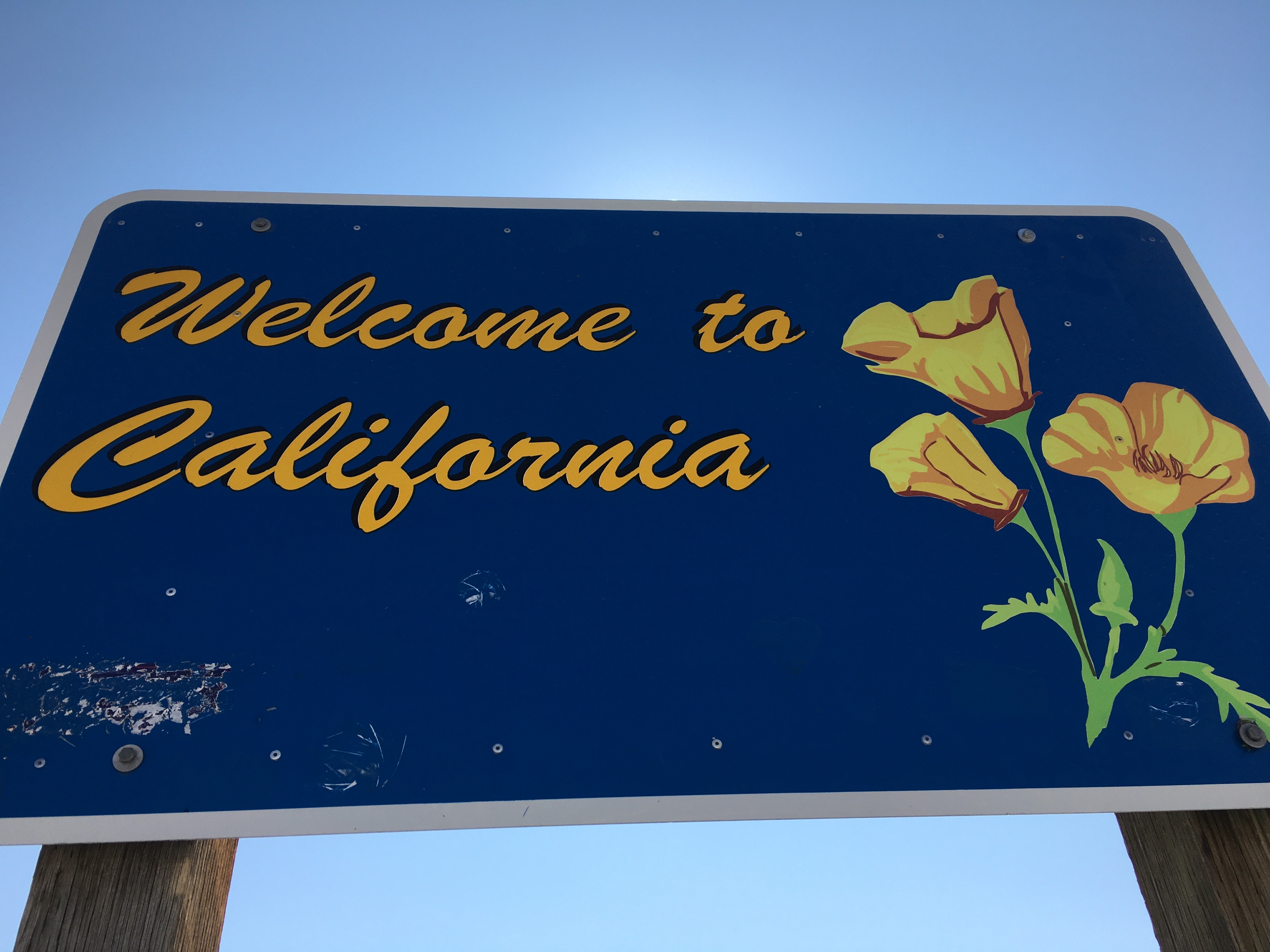 Tablice z napisem California i Nevada